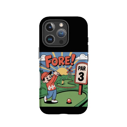 Mini Golf Retro Cartoon on Champion Unisex IPhone Cases