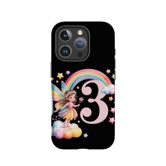 Magical Rainbow Fairy Elf 3nd Birthday Girl IPhone Cases