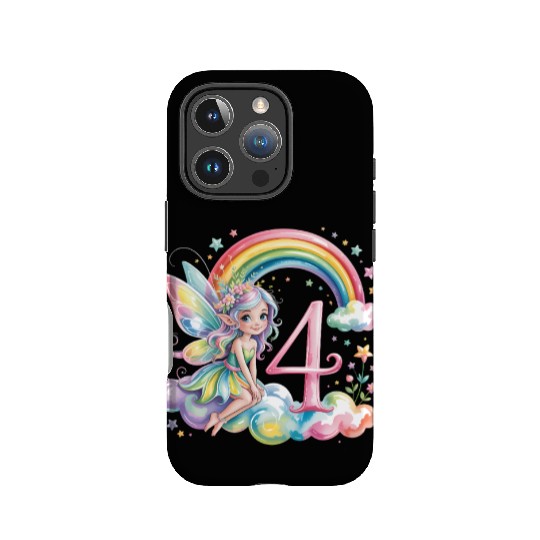 Magical Rainbow Fairy Elf 4th Birthday Girl IPhone Cases