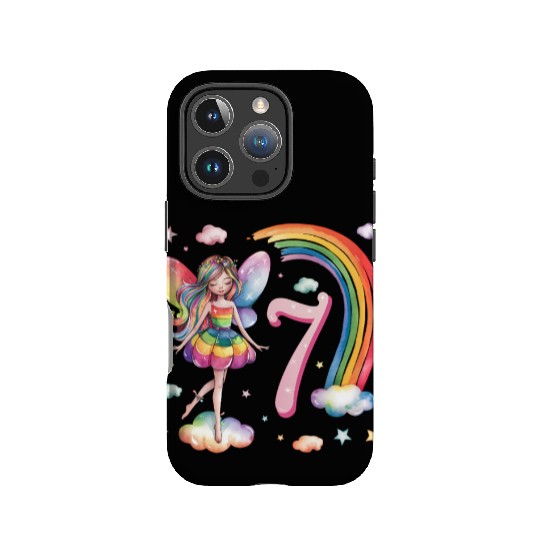 Magical Rainbow Fairy Elf 7th Birthday Girl IPhone Cases