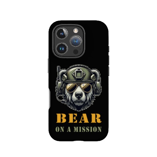 Bear In Mission / Military Design IPhone Cases