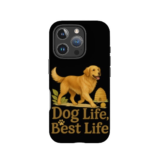 Dog Life Best Life – Golden Retriever Art IPhone Cases