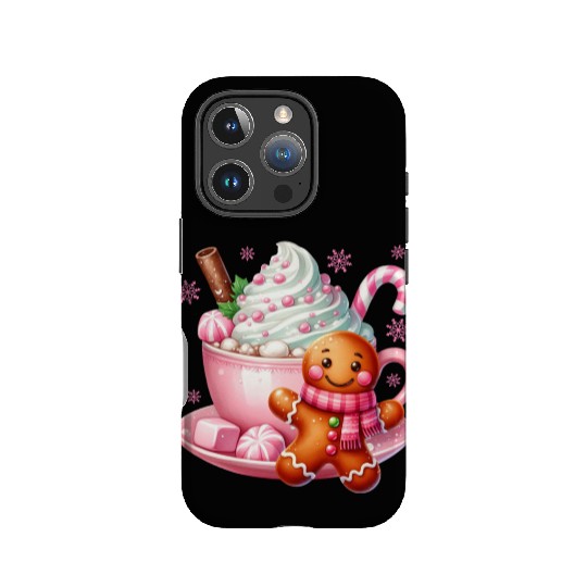 Whimsical Holiday Hot Chocolate Scene IPhone Cases