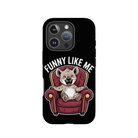 Funny Hyena Cub on Throne IPhone Cases