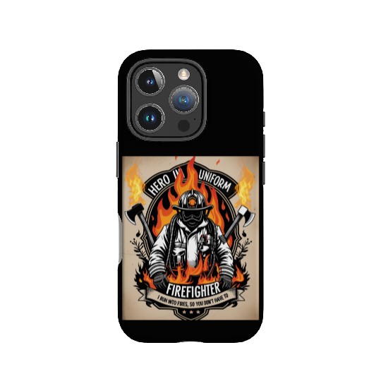 Firefighter IPhone Cases Run Into Fires Hero in Uniform