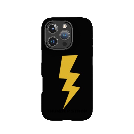 Dynamic Yellow Lightning Bolt Design IPhone Cases