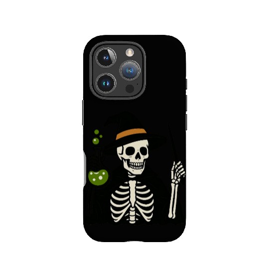 Magical Skeleton Wizard Illustration IPhone Cases