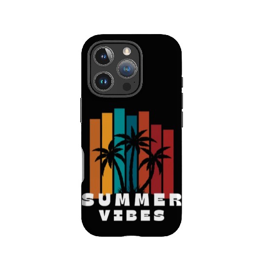 Sunset Palm Summer Vibes Design IPhone Cases
