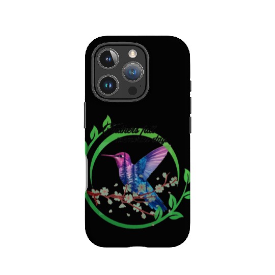 Vibrant Hummingbird and Blossoms Design IPhone Cases