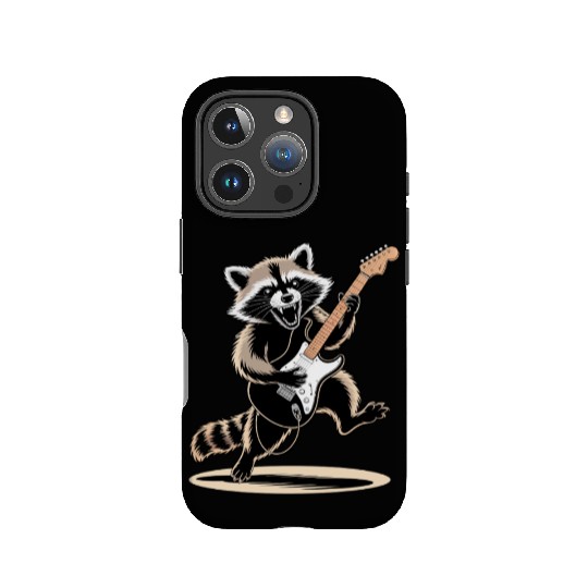 Raccoon Electric Guitar IPhone Cases