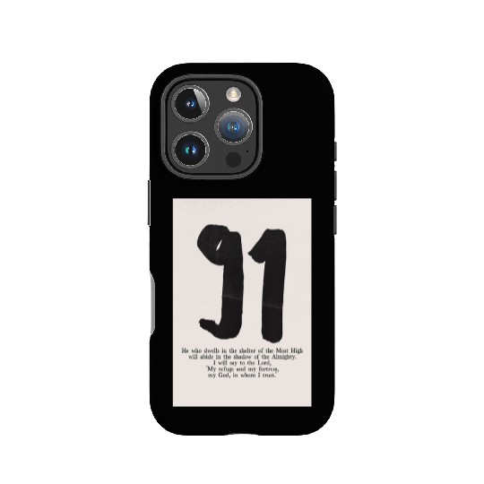 Psalm 91 Minimalist Christian typography poster IPhone Cases
