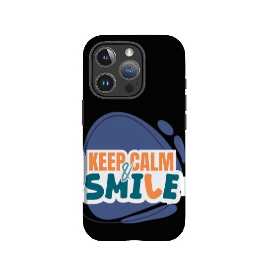 Keep Calm and Smile Motivational Design IPhone Cases