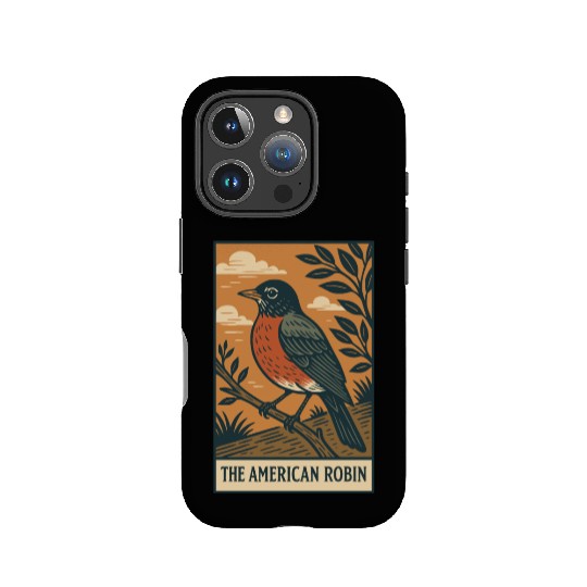 American Robin Nature Illustration IPhone Cases
