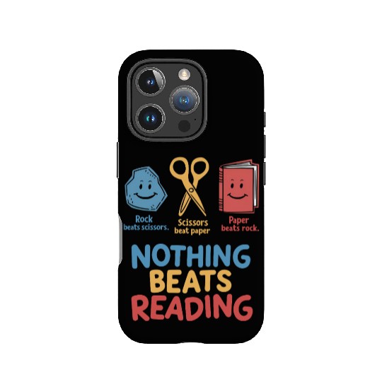 Nothing Beats Reading Funnny Rock Paper Scissors  IPhone Cases