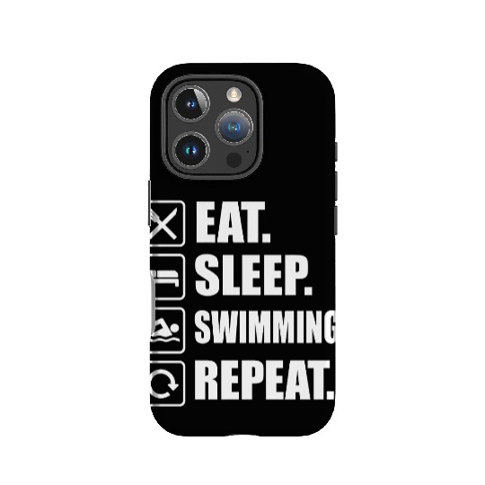 Lifestyle Routine Swimming Motivation Graphic IPhone Cases
