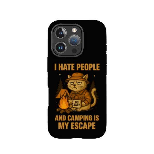 Grumpy Cat Camping IPhone Cases