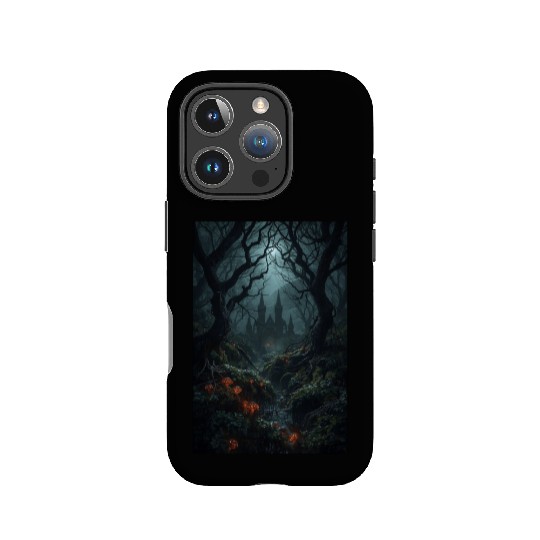 Enchanted Forest with Haunted Castle IPhone Cases