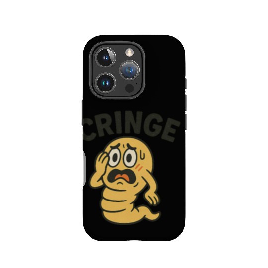 Cringe Meme Worm Illustration IPhone Cases