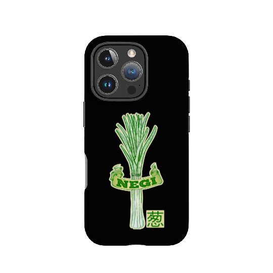 Fresh Green Onion Illustration Negi Japanese IPhone Cases