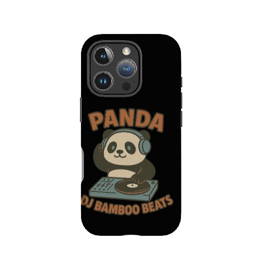 Panda DJ Bamboo Beats Illustration IPhone Cases
