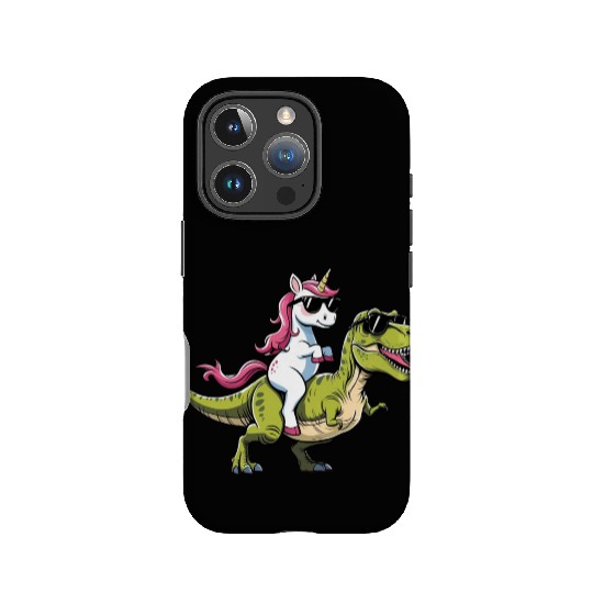 Cool Unicorn Riding T-Rex Dinosaur IPhone Cases