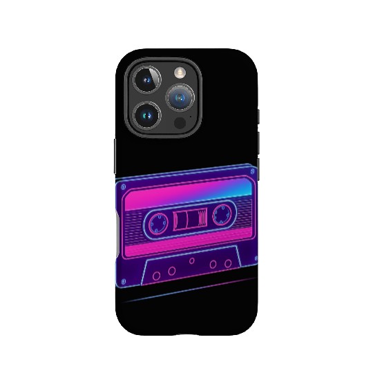 Neon Cassette Tape Retro Design IPhone Cases