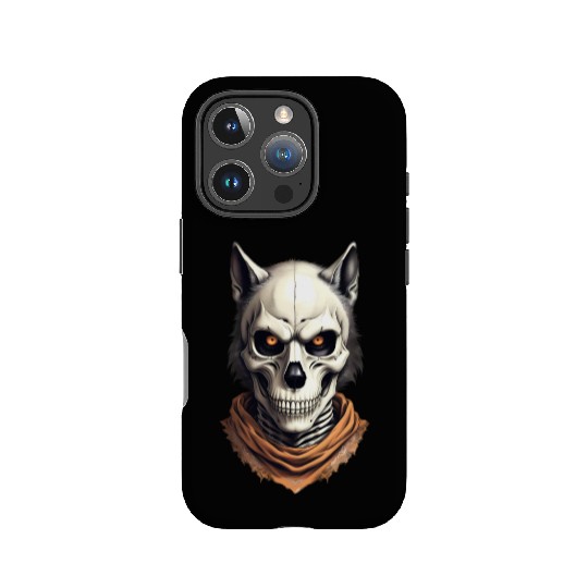 Mystic Werewolf Skull Illustration IPhone Cases
