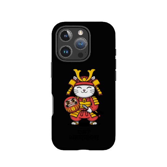 Kawaii Samurai Cat with Daruma Doll – Japanese  IPhone Cases