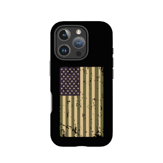 Camouflage US Flag IPhone Cases