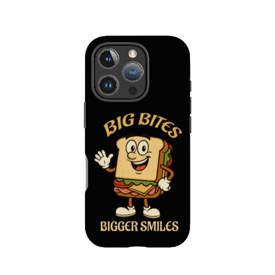 big bites bigger smiles - sandwich IPhone Cases