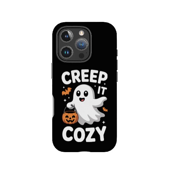 Creep It Cozy Cute Ghost Halloween Design IPhone Cases