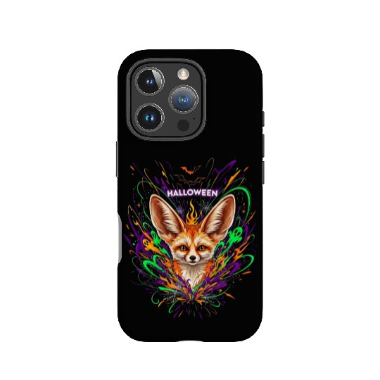 Halloween Fox with Psychedelic Fireworks IPhone Cases
