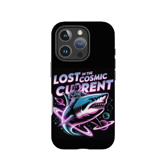 Lost in the Cosmic Shark Adventure IPhone Cases