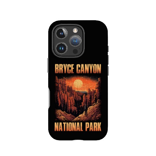 Bryce Canyon National Park Sunset Illustration IPhone Cases