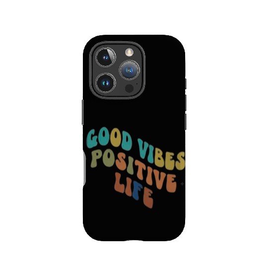 Colorful Positive Vibes Typography Design IPhone Cases