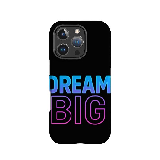 Dream Big Neon Retro Typography IPhone Cases