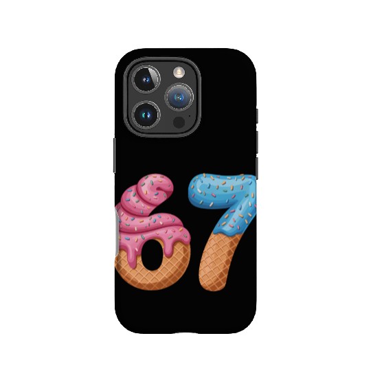 67 Ice Cream Drip Meme Funny Six Seven Gen Alpha IPhone Cases
