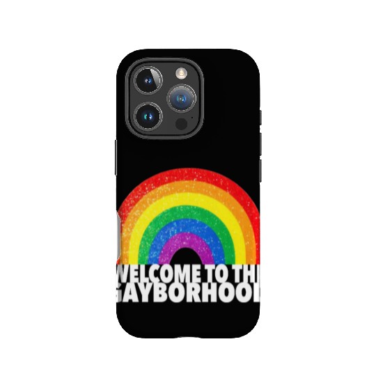 GAYBORHOOD Gay Pride Parade colorful rainbow LGBTQ IPhone Cases