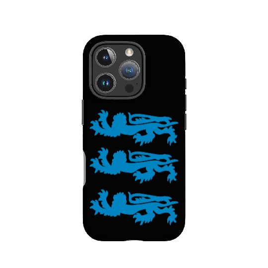 Three Blue Lions of England IPhone Cases