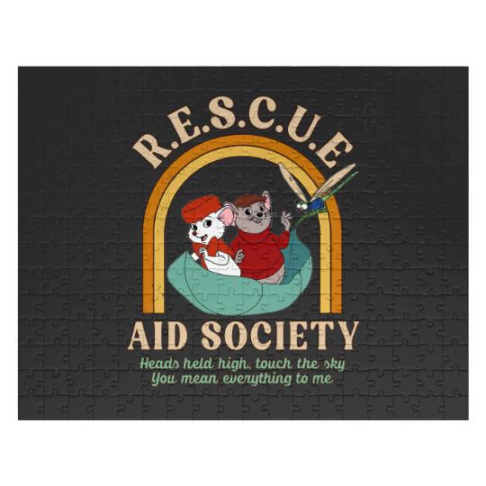 Retro 70s The Rescuers Bernard And Bianca Disney Jigsaw Puzzles, Rescue Aid Society Jigsaw Puzzles