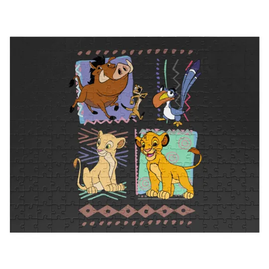 Vintage 90s Disney Lion King Jigsaw Puzzles, Hakuna Matata Retro Jigsaw Puzzles