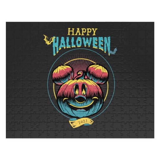 Disney Parks 2023 Happy Halloween Mickey Pumpkin Jigsaw Puzzles