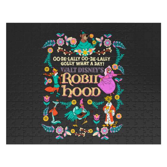 Vintage Disney Robin Hood Floral Jigsaw Puzzles, Disney Family Trip 2024 Jigsaw Puzzles