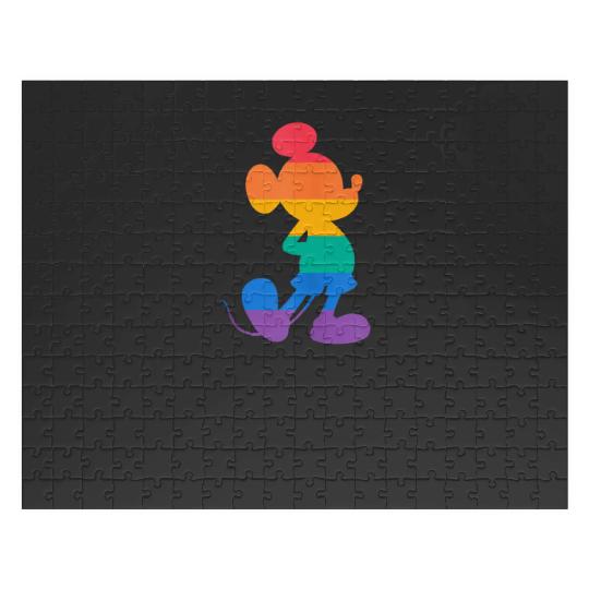 Disney Mickey Mouse Pride Classic Pose Rainbow Icon Fill Jigsaw Puzzles
