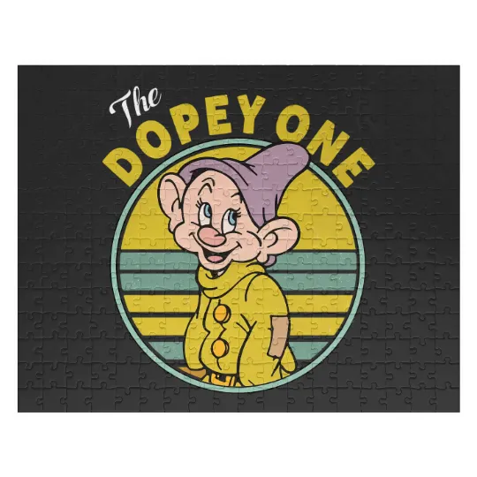 Retro 90s Vintage The Dopey One Jigsaw Puzzles, Disney Snow White And Seven Dwarfs Jigsaw Puzzles