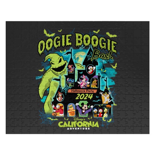 Vintage Oogie Boogie Bash 2024 Halloween Disney castle Jigsaw Puzzles, Mickey & friends