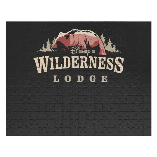 Retro Wilderness Lodge Bear Disney Jigsaw Puzzles