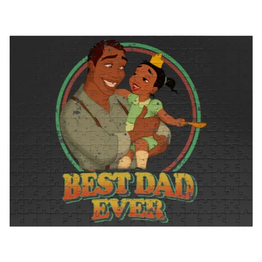 Retro James And Tiana Best Dad Ever Disney Jigsaw Puzzles