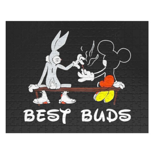 Best Buds Disney Jigsaw Puzzles - Bugs Bunny & Mickey Mouse cotton Jigsaw Puzzles, Graphic Jigsaw Puzzles for men, women, Unisex,  Gifts