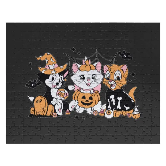 Disney Cat Halloween  Jigsaw Puzzles, Aristocats Halloween Jigsaw Puzzles, Marie Toulouse Berlioz, Spooky Season Jigsaw Puzzles, Halloween Party Jigsaw Puzzles